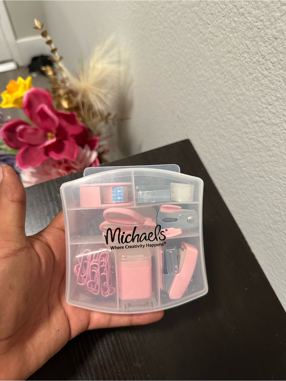 Michaels Pink Mini Desktop Supply Organizer